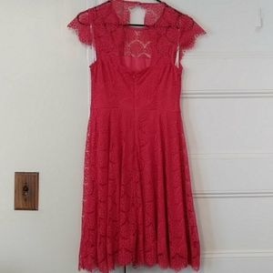 Dark pink lace dress